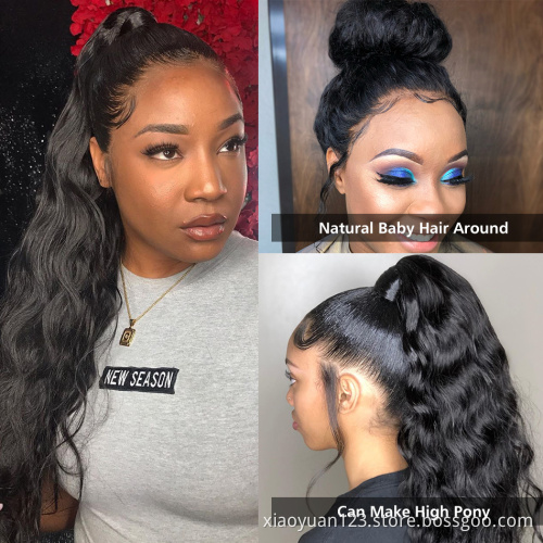 Wholesale Human Hair Vendors Deep Curly Brazilian Hair Wig HD Transparent 360 Lace Frontal Wig Virgin Hair Wigs for Black Women